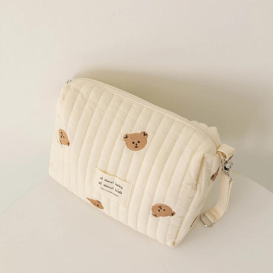 Zipper Newborn Baby Diaper Bag Nappy Pouch Travel Stroller Storage Bags New Mommy Bag Cute Print Embroidery Mommy Bag