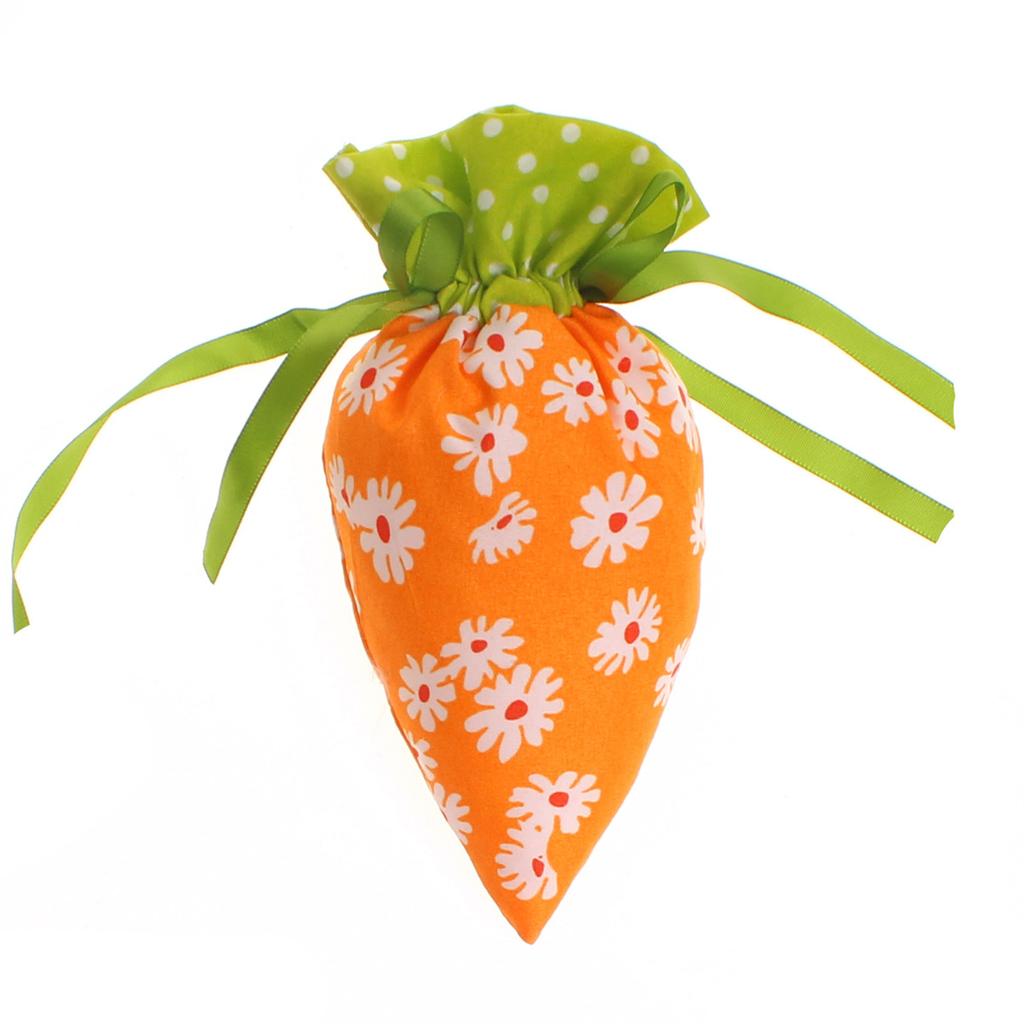 2025 Happy Easter New Carrot Shape Drawstring Fabric Cute Party Candy Gift Bags Large Capacity Candy Wrapping Gift Bags