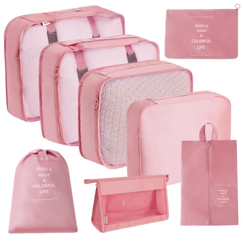 7-Piece Travel Storage Bag Set for Clothing and Luggage Organization