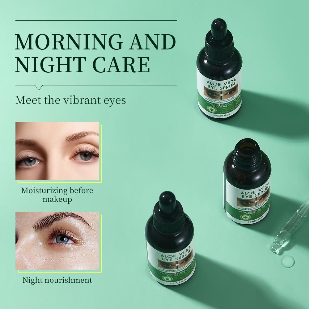 Sérum de Ojos de Aloe Vera para Ojeras Líneas Finas Arrugas Hidratante Tratamiento para Debajo de los Ojos