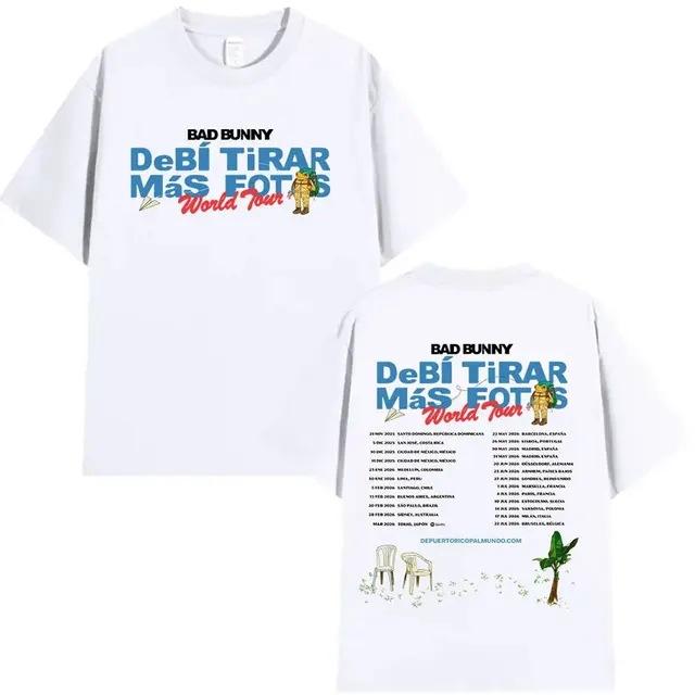 S-XXXL Men Women Singer Rapper Super Star Bad Bunny Printing Tops Adults Unisex Plus Size Short Sleeves Round Neck T-shirt