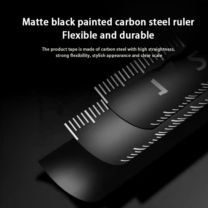 1pc Tape Measure Black Matte High Precision Durable Waterproof Frosted Finish, Locking Feature Thickened Shell,Heavy-Duty Precision Measuring Tool