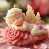 3D Rose Angel Children Candle Silicone Mold for Handicraft Seashell Angel Kid Aromatherapy Candle Plaster Resin Craft Decor Gift