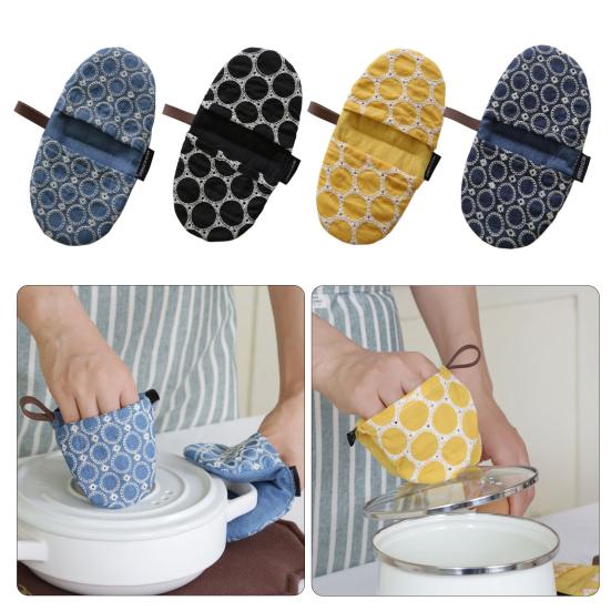 Oven Mitt Heat Resistant Pot Lid Knob Cover Hot Dish Handling Gloves Gloves Anti-Scalding Baking Tool