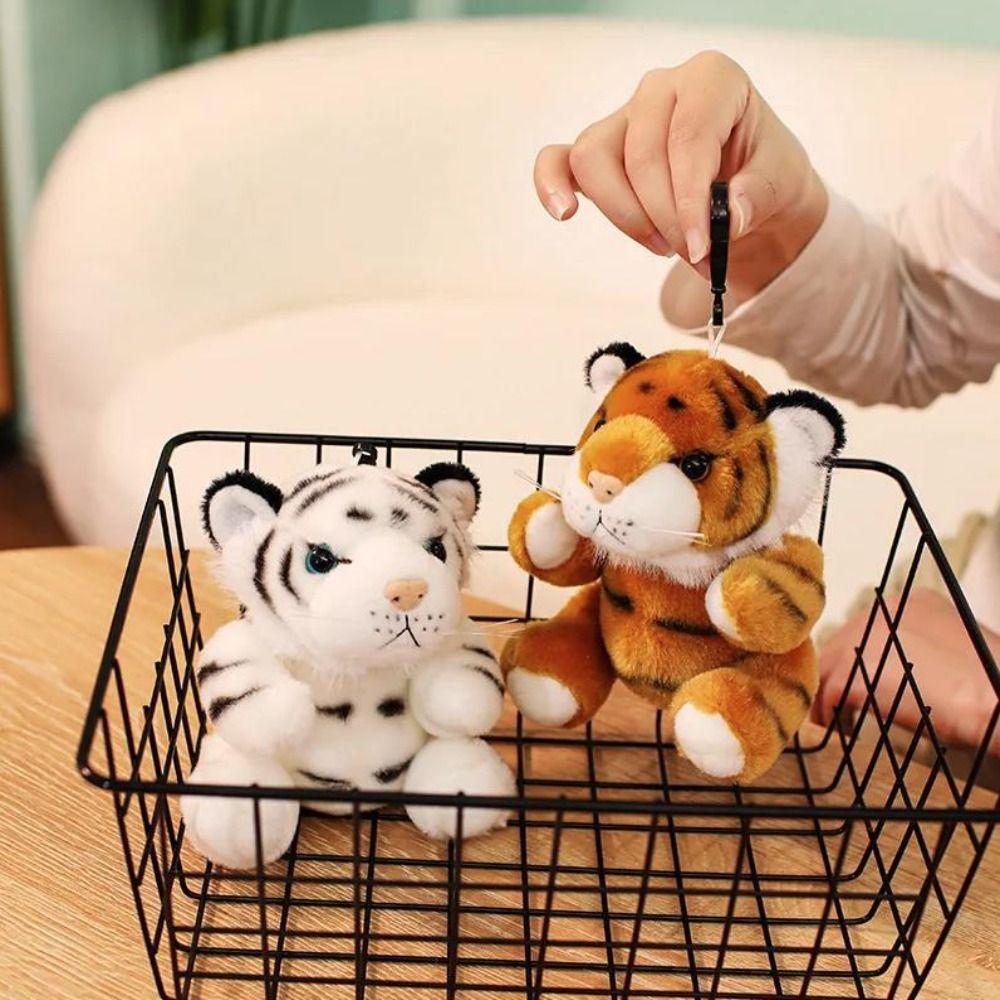 Stuffed Keychain Tiger Plush Keychain Paw Holder Tiger Plush Toy  Bag Decoration