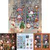 Christmas Snowflake Decal Pvc Wall Sticker With Santa Reindeer Snowman For Holiday Decor