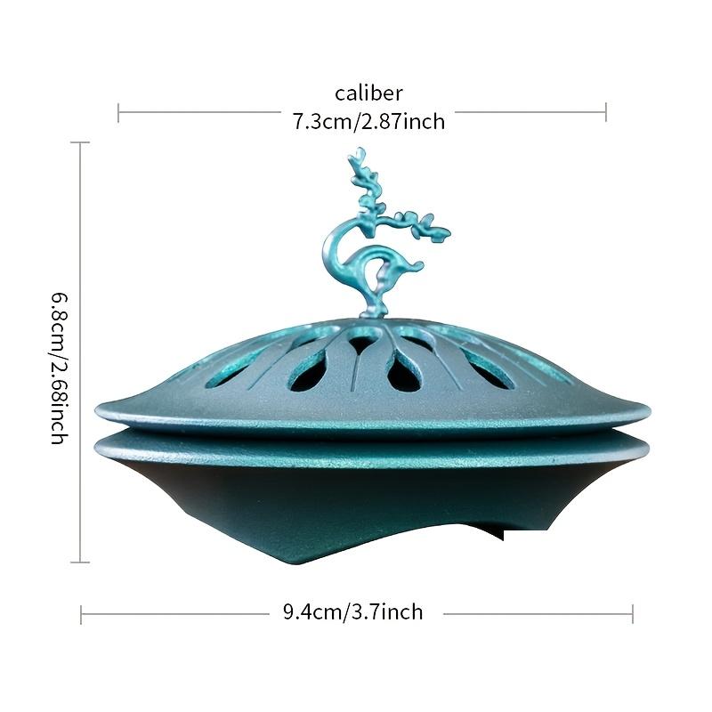 Retro Zinc Alloy Backflow Incense Holder Hollow Aromatherapy Censer for Yoga Home Decoration