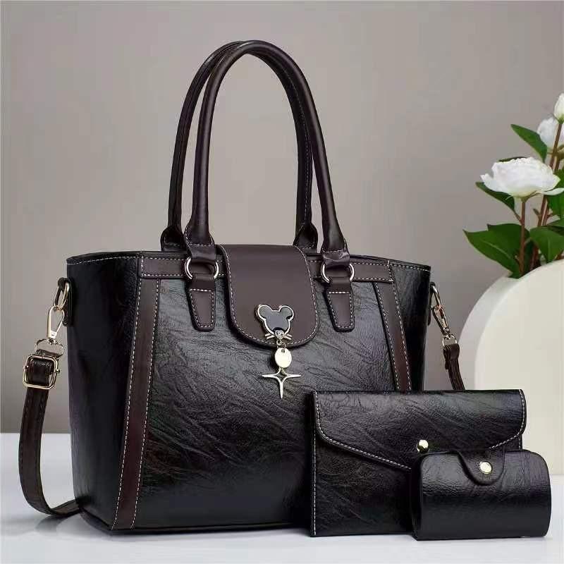 

Trendy Pu Leather Shoulder And Crossbody Bag For Moms Durable Soft Stylish Design чёрный