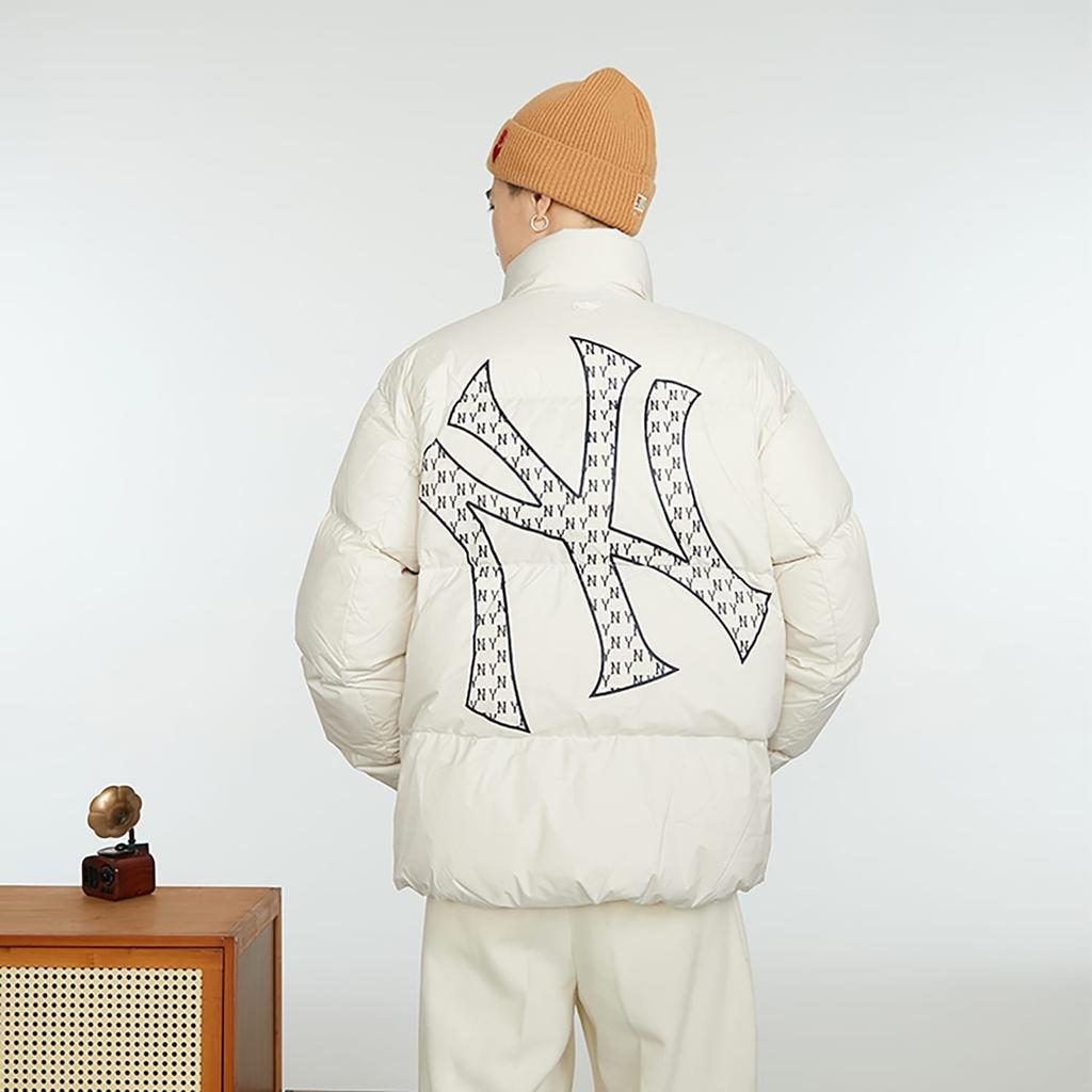 MLB New York Yankees Daunenjacken Unisex Elfenbein Stehkragen Verdickte Pufferjacke 3ADJM0636-50IVS