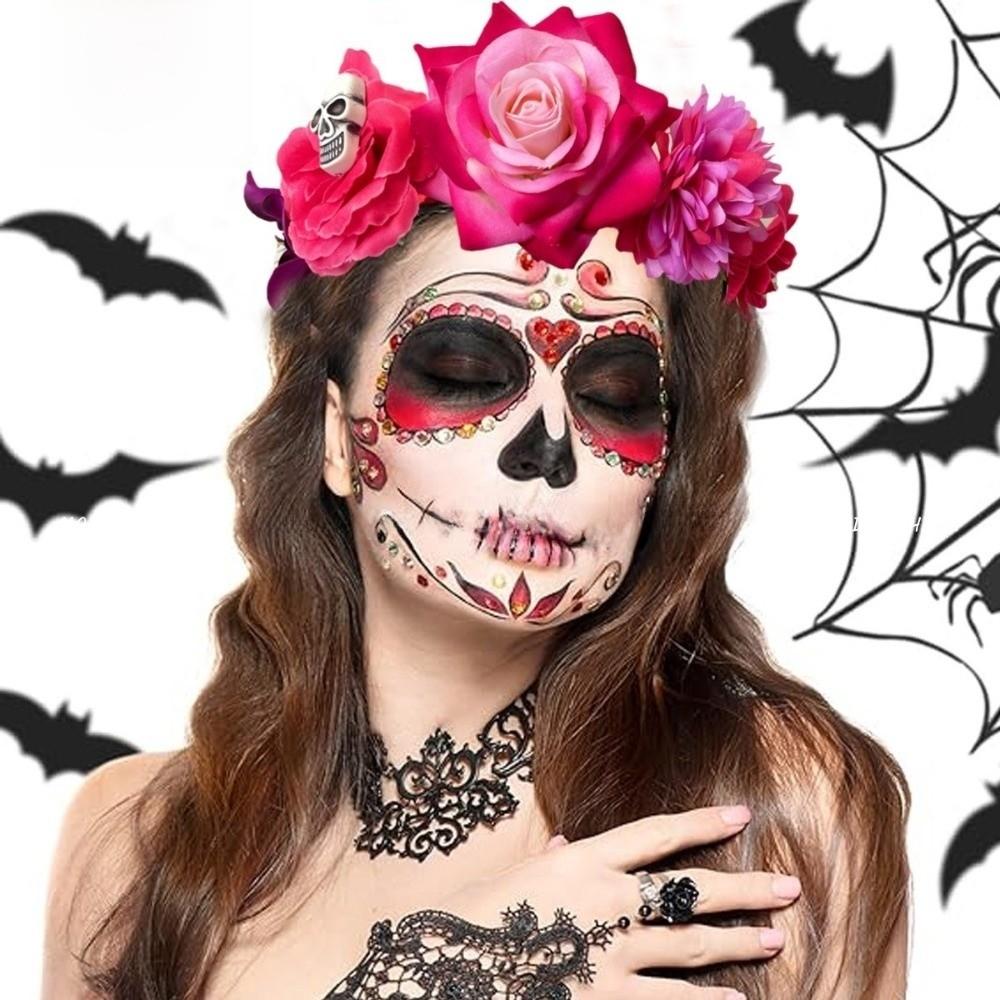 Plastic Rose Flower Crown Ghost Claw Party Headpiece Halloween Headband  Halloween Party Cosplay