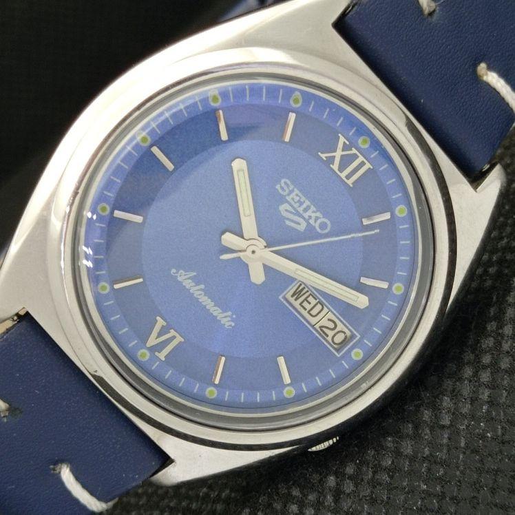 

USED VINTAGE SEIKO 5 AUTOMATIC 7009A JAPAN MENS D/D BLUE WATCH 608h-a316673-9 SKU608h-a316673
