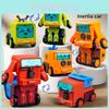 Boys Inertia Drive Construction Robot With Transforming Action For Kids Engineering Toy