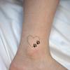 Atmospheric Love Paw Print Tattoo Sticker, Advanced Sense Point Thorn Design, Waterproof And Wear-Resistant, Personalized Sticker