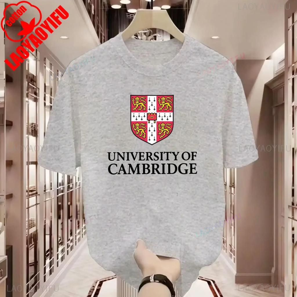 T-shirt a maniche corte dell'Università di Cambridge Regalo Commemorativo Alumni Unisex Abbigliamento Campus Estivo Casual Streetwear