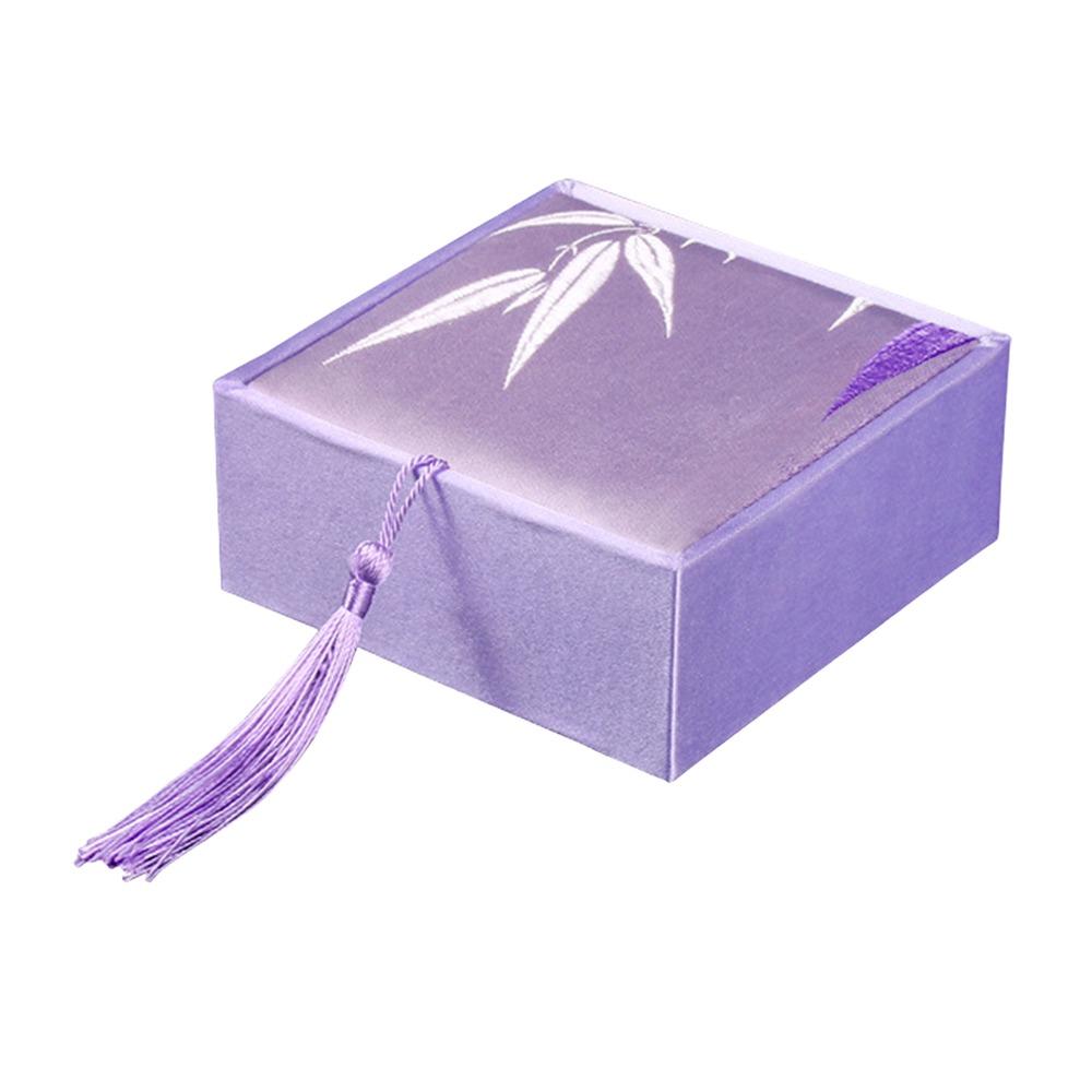 Chinese Style Vintage Tassel Jewelry Box Bamboo Leaves Damask Jewelry Storage Box High-quality Jewelry Packaging Box