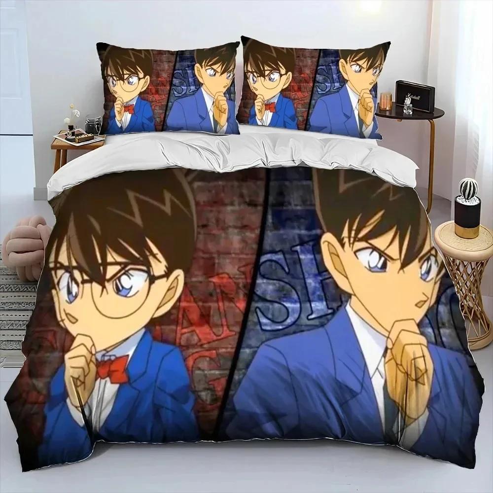 3D Print Detective Anime Conan Cartoon 3D Duvet Cover Bedding Set Comforter Linen Pillowcases Home Decor Single Double Twin King