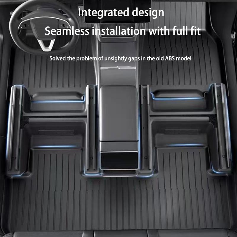 For Tesla ModelY Juniper 2025+ TPE Under Seat Corner Guard Seat Slide Rails Protector Cover Anti-Kick Decor Flocking Accessories