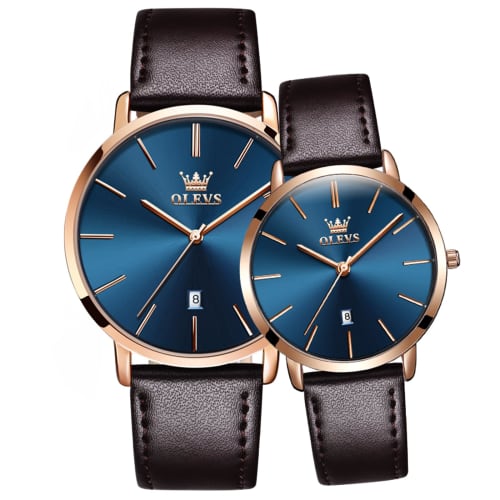 

Парные часы OLEVS, Популярные парные часы для мужчин и женщин, Набор парных часов, Подарок-сюрприз, Подарок на годовщину свадьбы, Подарок на годовщину для пары, Мотылек