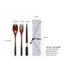 YFJY Holzbesteckset: Gravierbare Gabel, Löffel, Essstäbchen mit Stoffbeutel - Perfekt für Hochzeiten und den täglichen Gebrauch