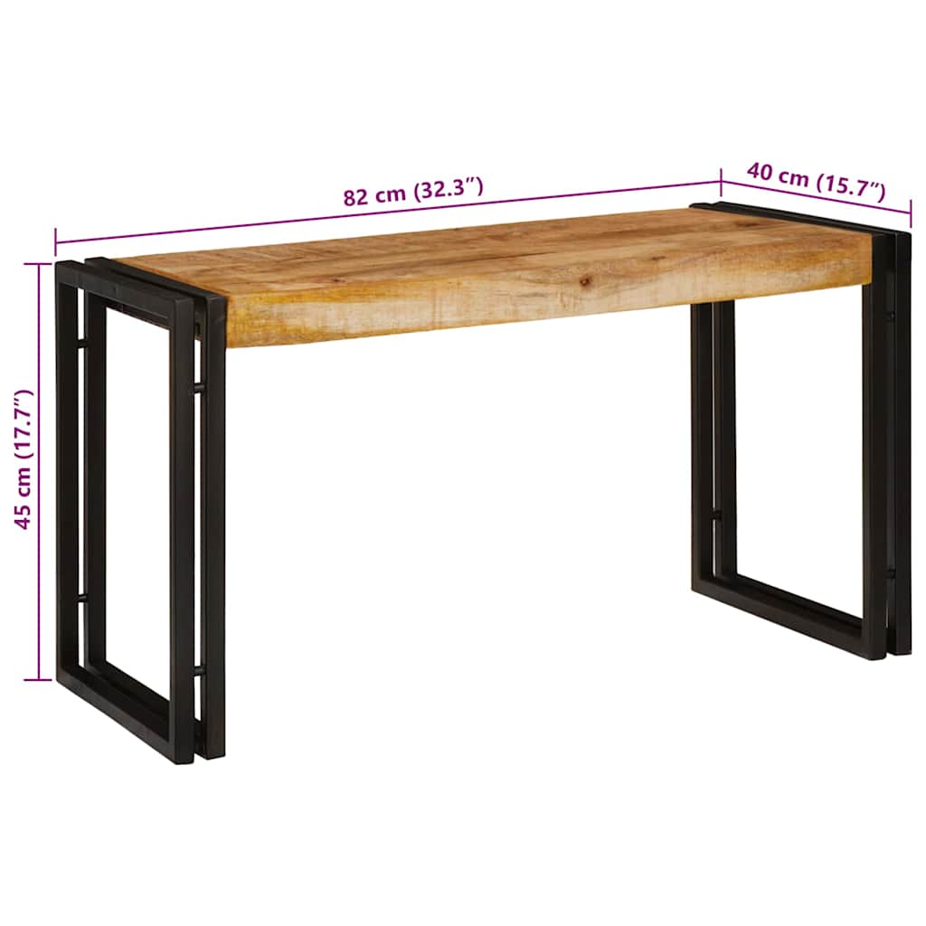 Nesting Tables Set of 3 Solid Mango Wood and Metal