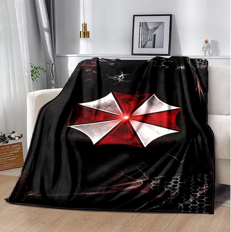Umbrella Corp Flannel Blanket Soft Warm All-Season Throw, Design for Camping, Car Travel, Hiking Sofa, Bed, Office Perfect Gift for Parties