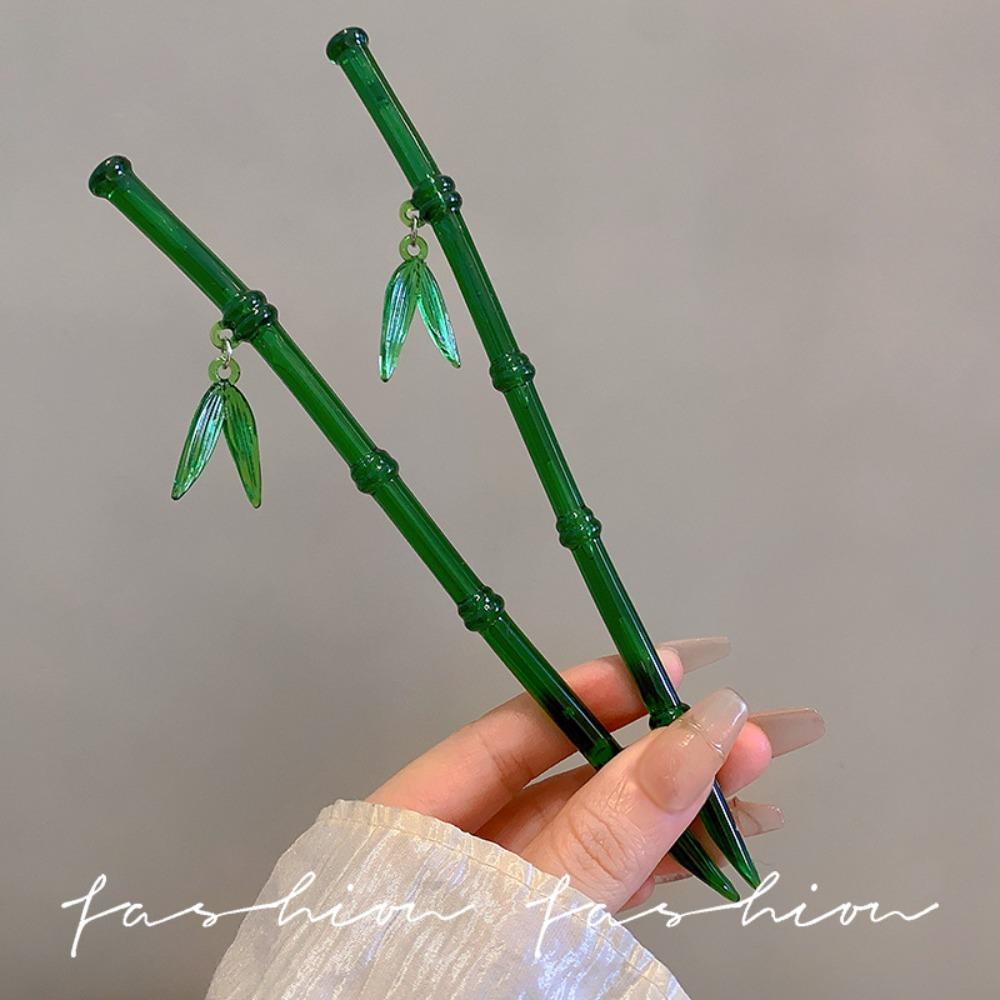 Bamboo Leaf Hair Stick Chinese Style Hair Clip New Chopstick Hairpin  for Women