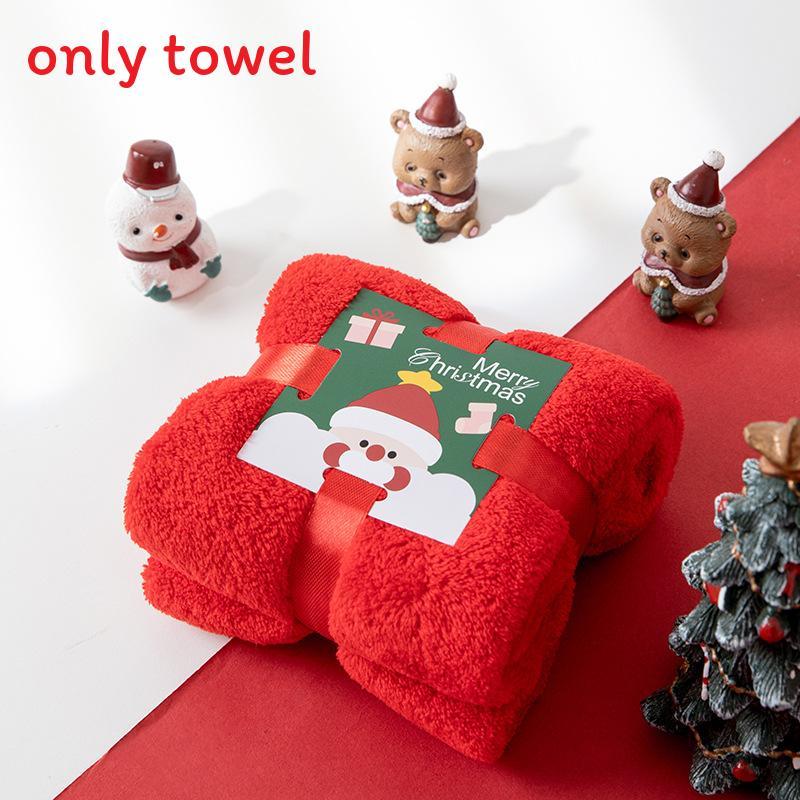 Christmas Holiday Towel With Coral Fleece Material For Festive Gift Giving