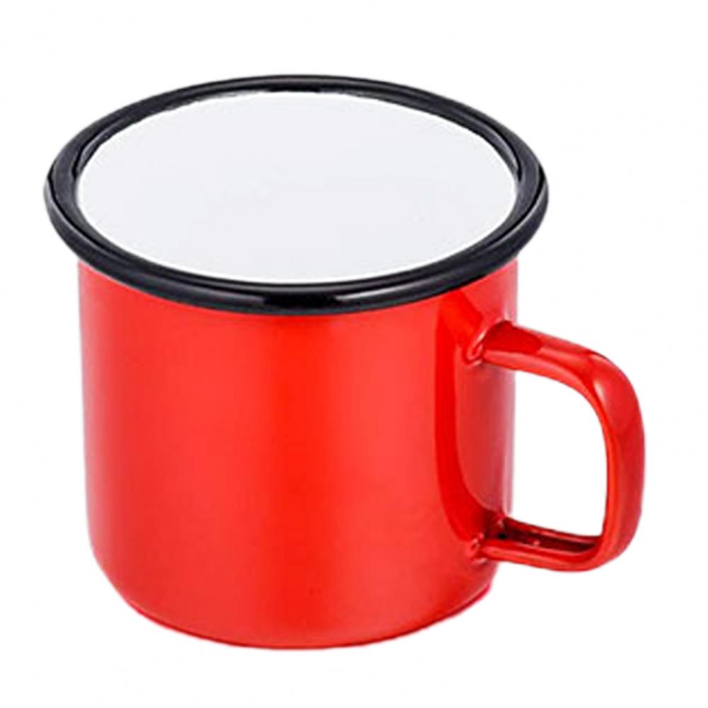 350ml Emaille-Wasserbecher Zuverlässig Runde Kante Metall Stabil Rostfrei Milchkaffeebecher für Zuhause