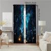Set Of 2 Versatile Polyester Transparent Curtains Home Decoration Starry Night Forest Use Bedrooms Living Rooms Curtain Ideal For Sitting Room