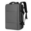Men's Leather Business Travel Backpack with Laptop Compartment and Wet/Dry Separation