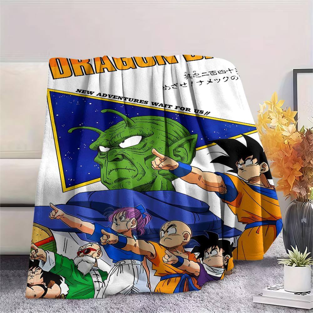 Dragon Ball character Print Flannel Blanket High quality Comfortable for All Seasons Home Decor Warmth and Comfort Perfect for Christmas Gifts