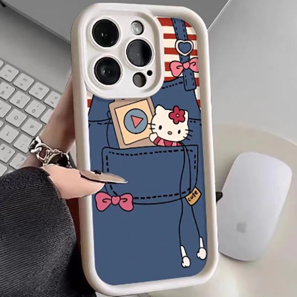 Ladder Shell Music Cartoon Cat Case, Fits Apple 17 Pro Max/16/15/14/13 Pro