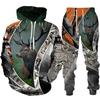 Man Woman Casual Hoodie+pants 2PCS Country Girl Deer Hunting 3D Print Tracksuit Set Set Fashion Camo Streetwear Pullover Clothes