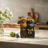 Resin Highland Cow Figurines Spring Sunflower Calf Lovers Gifts Scottish Cow Statue  Garden Decor