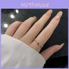 Irregular Colorful Zircon Open Adjustable Ring For Women Trendy Fashionable Style