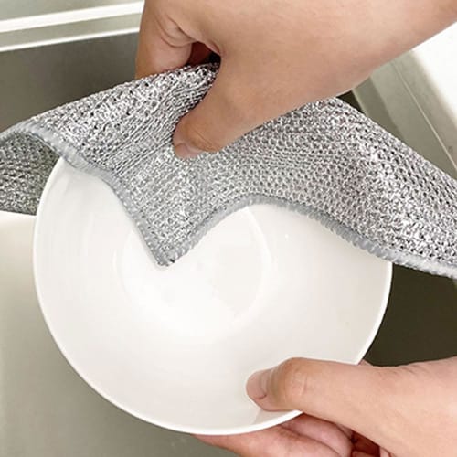 Set of 10 Metal Wire Dishcloths, Dishwashing Cloths, Kitchen Wire Dishcloths, Scratch-Free, Strong Absorbent Wire, Durable, Bottle Cleaning, Dishwashi