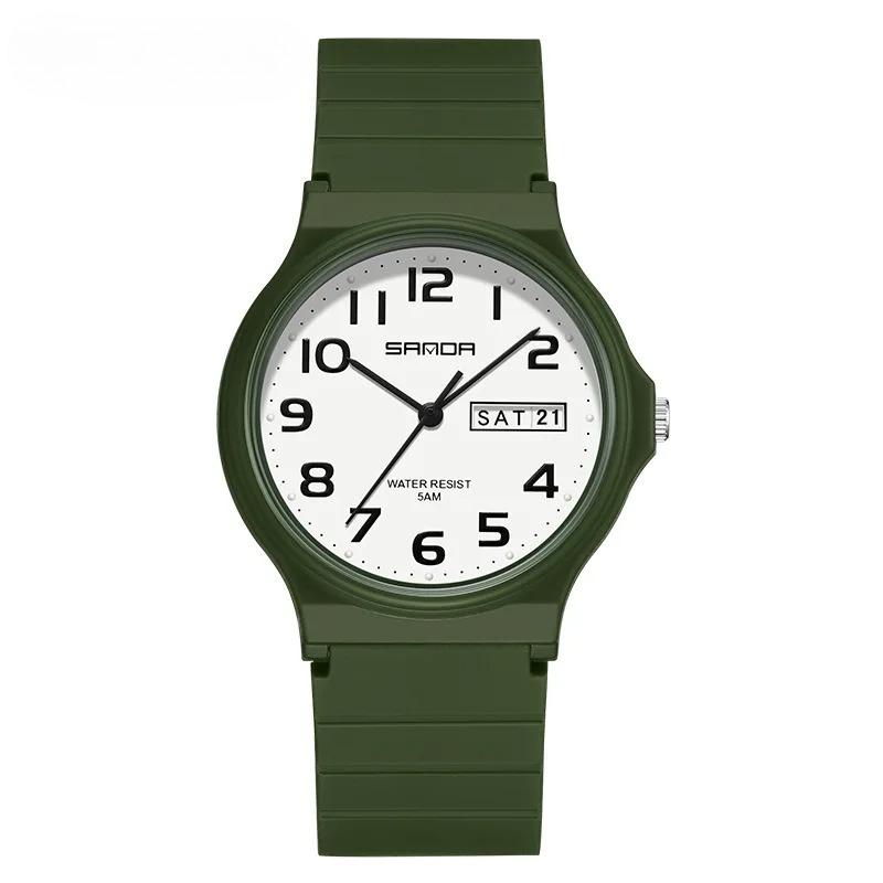 

Fashion Quartz Watches Students Soft TPU Strap Water Resistant Calendar Children Luminous Sports Girls Wristwatch