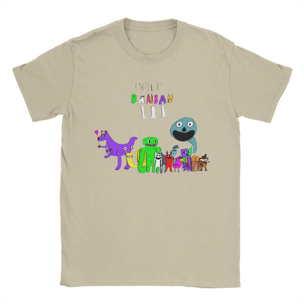 Casual Garten of Banban 3 Characters TShirt for Unisex Crewneck Cotton T Shirt  Short Sleeve Tees Summer Clothing