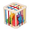 Baby Shape Sorter Set 6 Colorful Blocks Elastic Bands Educational Shape Sorter Sensory Toy