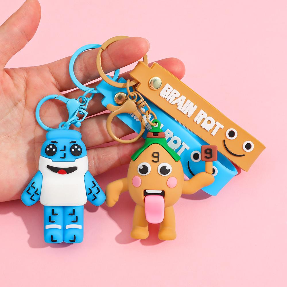 New Anime Steal A Brainrot Keychain Game Figure 3D Toys No. 9 No. 67 Anime Model Tongue Figure Toys Figure Christmas Gift