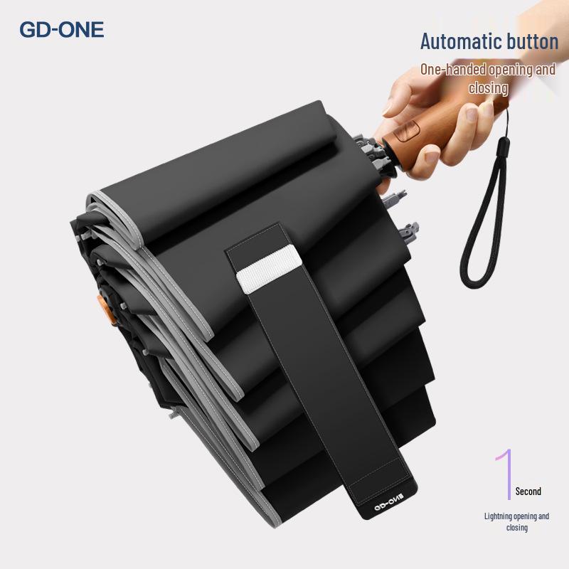 60-Bone High-End Automatic Folding Dual-Use Umbrella, Anti-Rebound, Sunshade for Men & Women
