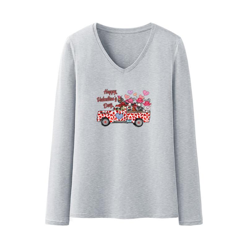 Sticker On Clothes Happy Valentines Day T-Shirt Parches Ropa Hoodies Diy Heat Transfer Sticker Iron On Patches