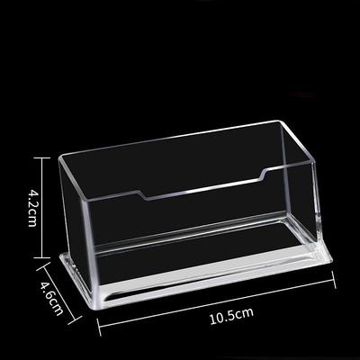 Transparent Business Card Holder Acrylic Display Stand Box Desk Storage Shelf Plastic Desktop Place Card Holder Office Supplies