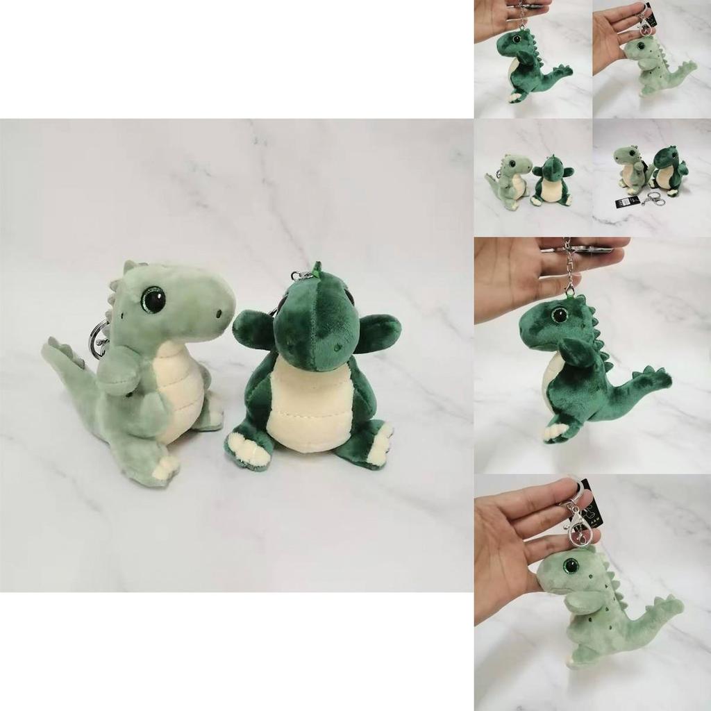 Cute And Soft Green Dinosaur Plush Stuffed Animal Keychain Decorative Gift