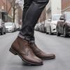 Herrenstiefel im Retro-Stil Lederstiefel Herren Stiefeletten #KD581