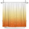 Cortina de ducha Cielo estrellado degradado Estampado de línea geométrica y puntos Cortina de baño impermeable Decoración de baño Tela de poliéster con ganchos