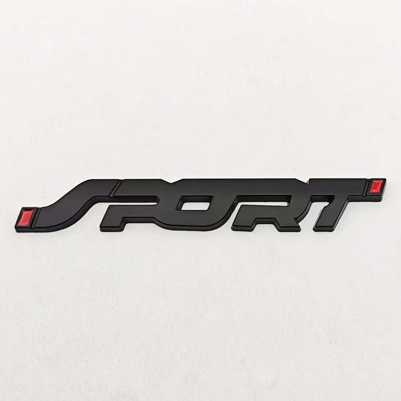 Car Accessories Sticker Styling Metal 3D Chrome Black Auto Car Trunk Racing Sport Logo Letters Emblem Badge Decals Sticker