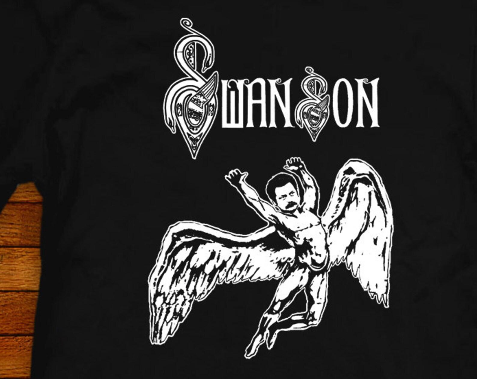Ron Swanson Parody T shirt: Angel Wings Graphic Tee 4XL
