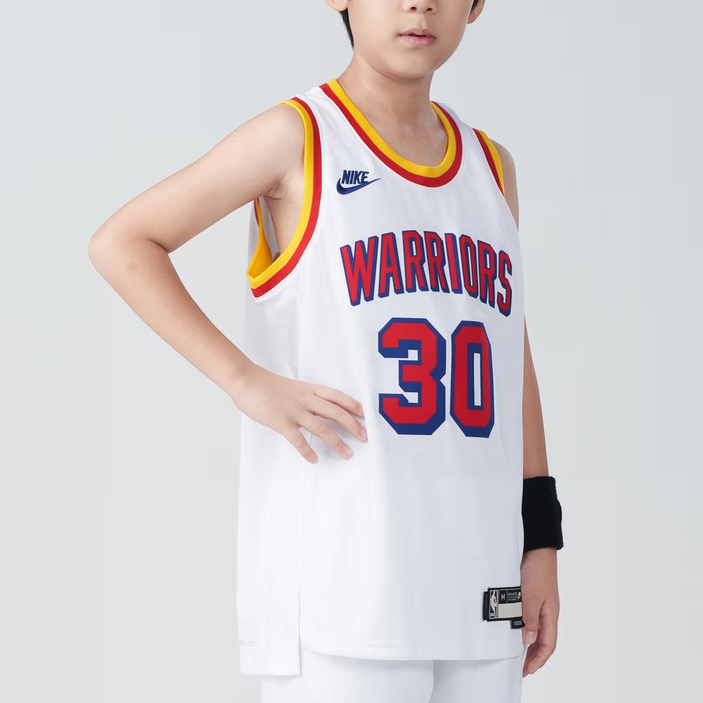 Nike Dri-Fit NBA Hardwood Classics Series Swingman Jersey Comfortable Fashion Casual Short Sleeve Kids tops White IF4501-100