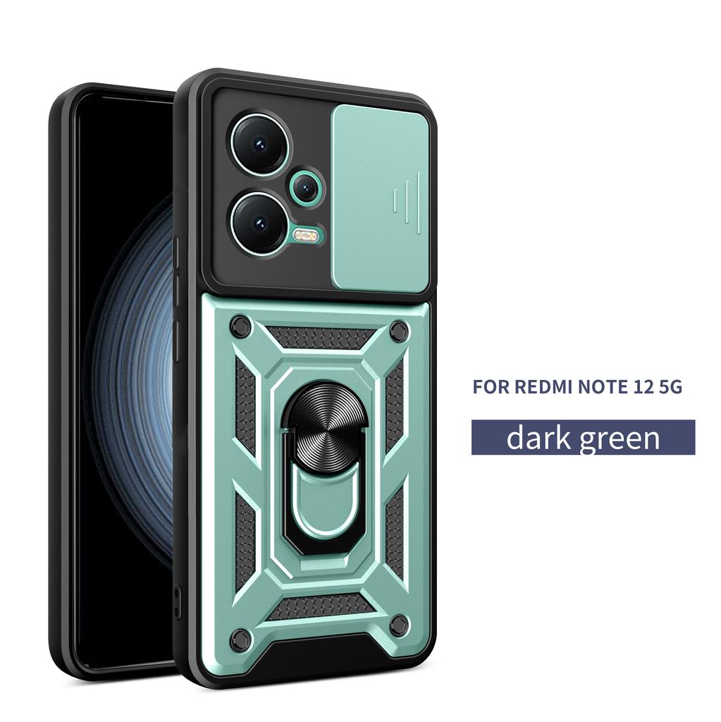 Slide Camera Lens Protection Case For Xiaomi Redmi Note 12 12s 11 10 9 11s Pro Max 11T A1 A2 ShockProof Bumpers Armor Ring Cover